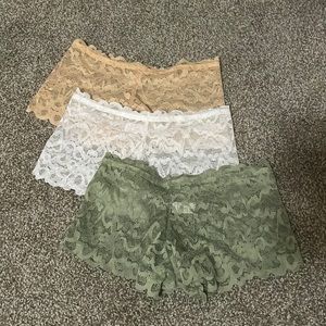 Brand new never worn, lace shorts underwear